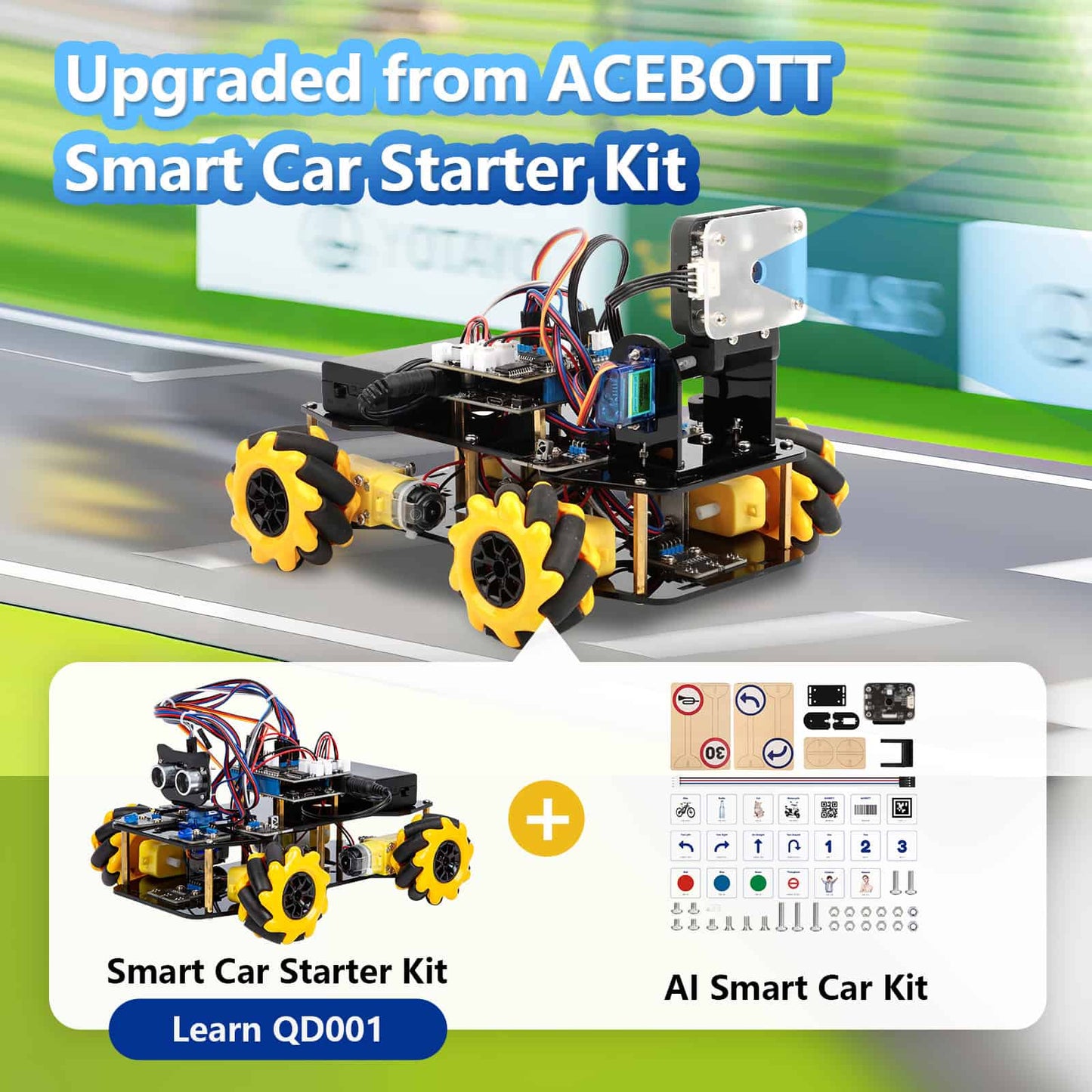 ACEBOTT STEM AI Vision Car Kit + FREE Online course