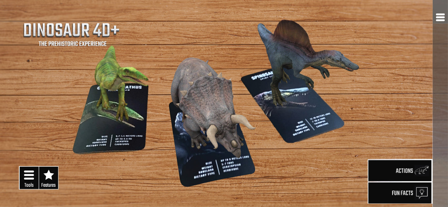 Dinosaur 4D+ Augmented Reality Cards